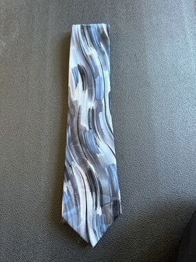 J. Garcia Blue and Gray Abstract Men's Tie